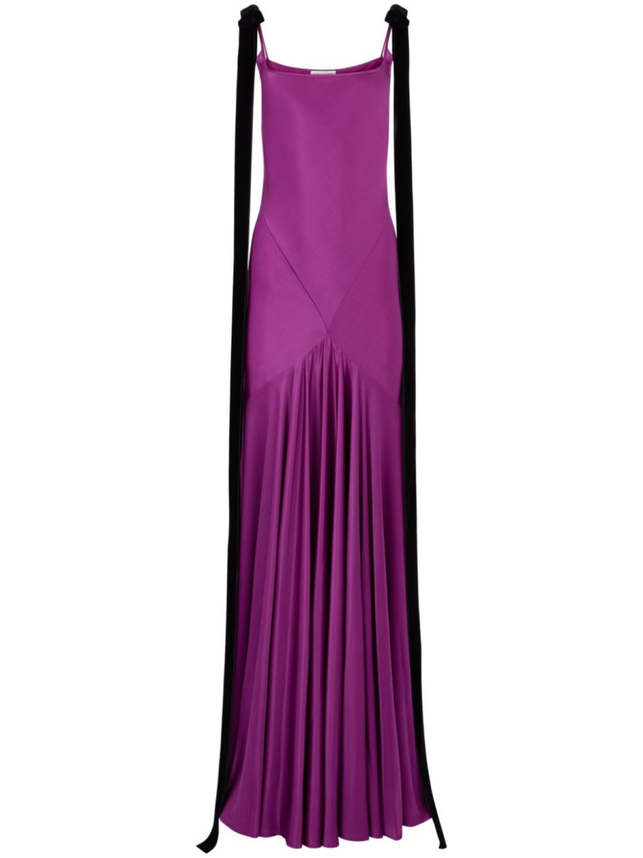 

Nina Ricci атласное платье макси, фиолетовый
