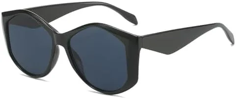 

Солнцезащитные очки квадратной формы конфетного цвета 2027 года для женщин и мужчин, винтажные солнцезащитные очки с защитой от УФ-излучения UV400 MTZJH, Black