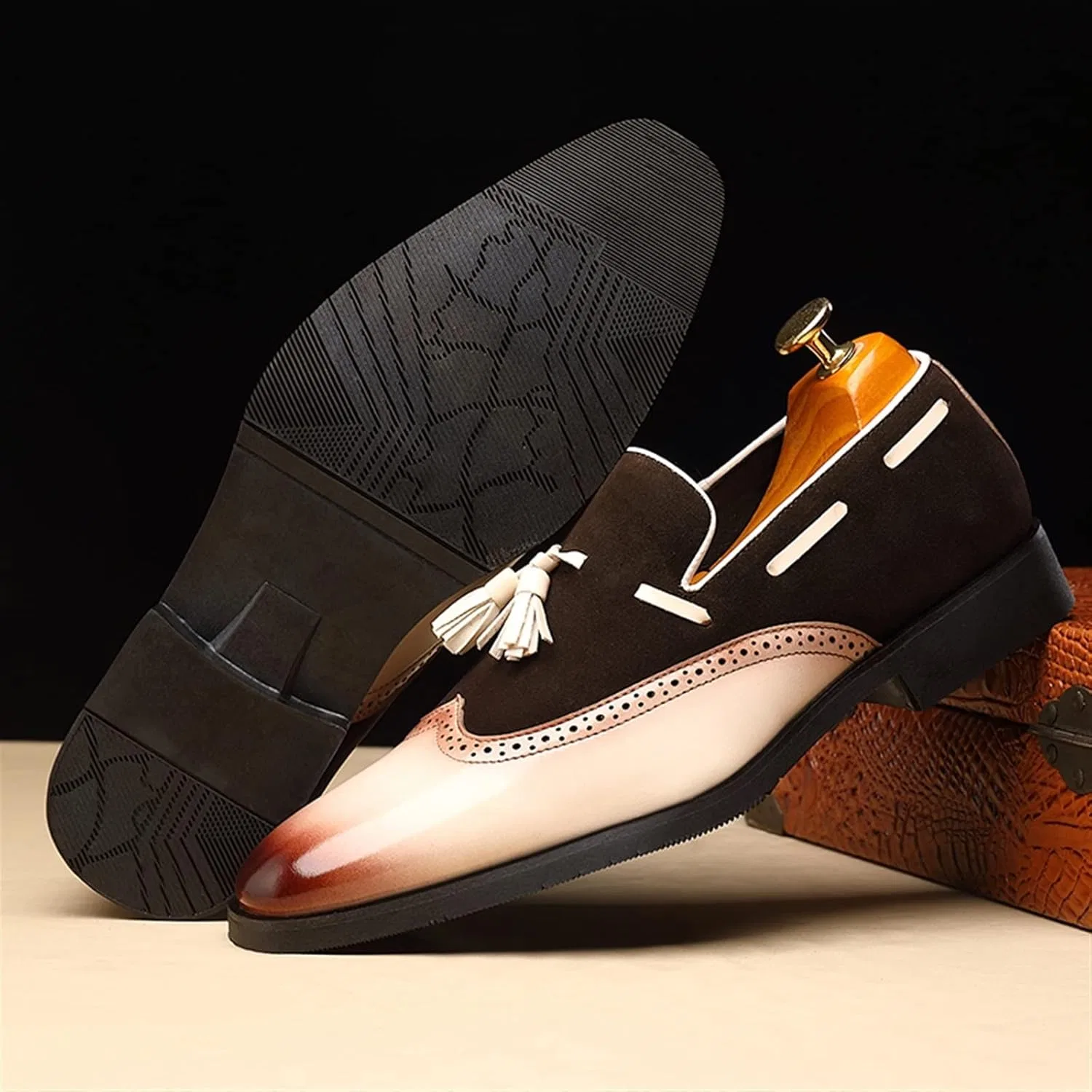 Туфли Herrenschuhe, Herren-Partyschuhe, Klassische Business-Schuhe, lässige Lederschuhe für Herren, Abendschuhe Generic, Schwarz — фото 4