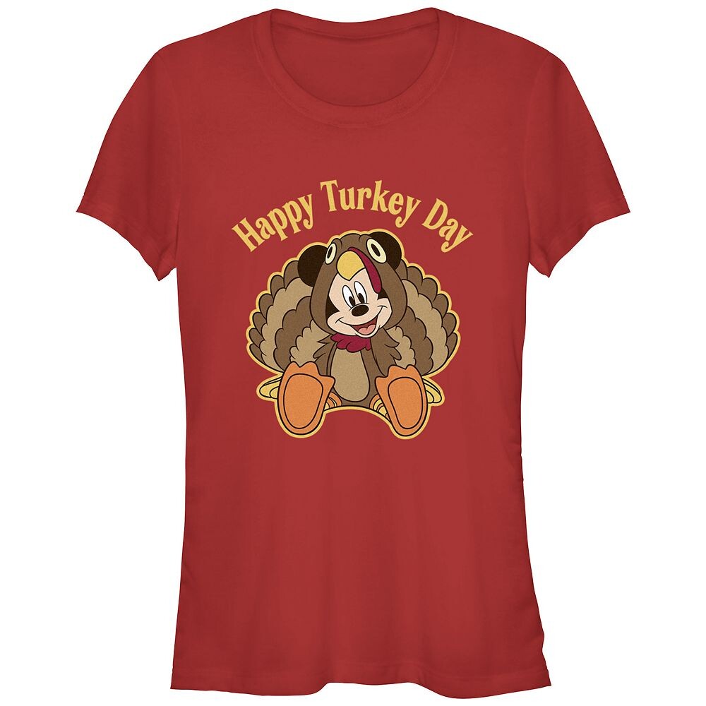 

Детская футболка с рисунком Микки Мауса Happy Turkey Day от Disney, красный