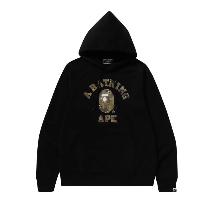 

Худи BAPE Bitmap College Pullover Hoodie, черный