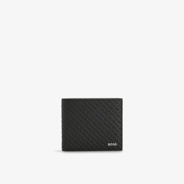 

Кошелек Boss Monogram с тиснением, черный