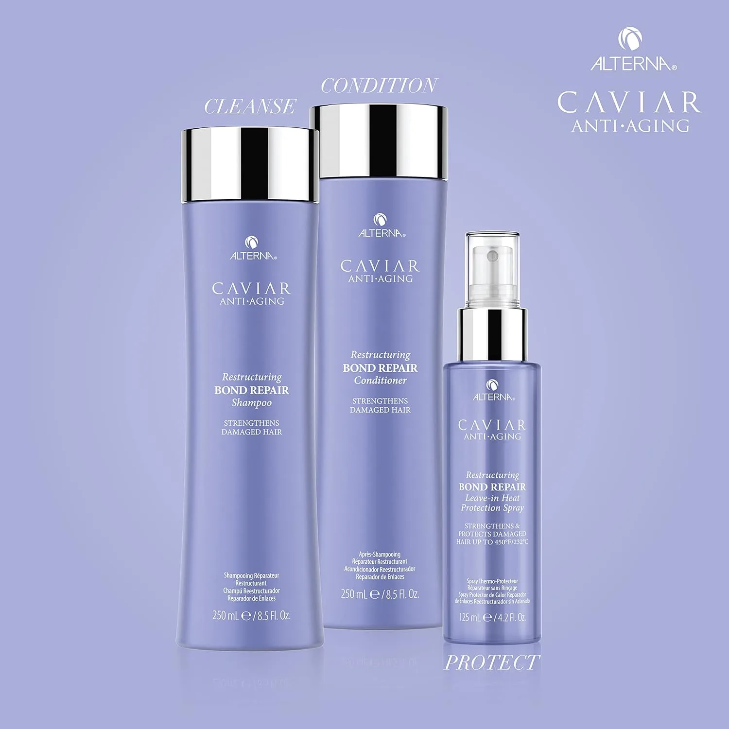 Alterna CAVIAR Anti-Aging Restructuring Bond Repair Conditioner для ломких, поврежденных и секущихся волос, восстанавливает, укрепляет и защищает, без сульфатов — фото 3