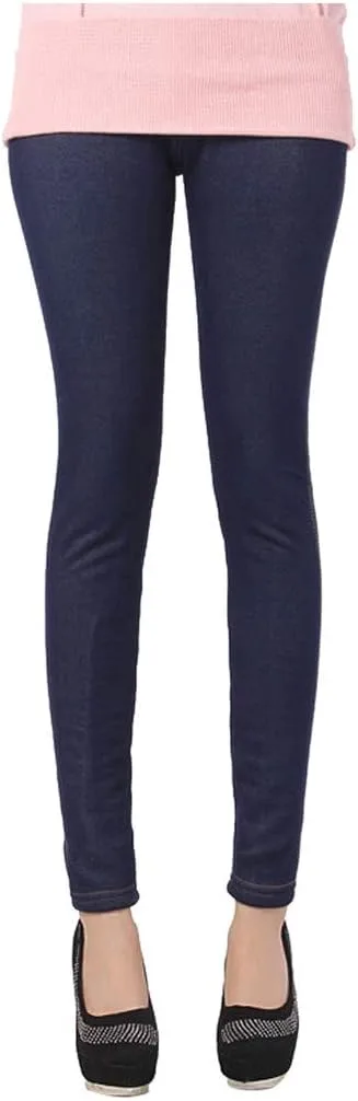 Женские зимние джинсы с флисовой подкладкой, Slim Fit, утепленные — фото 3