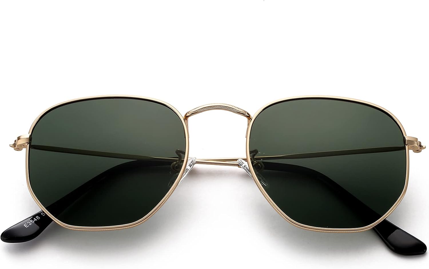 

Солнцезащитные очки PORADAY шестиугольной формы с поляризацией для женщин и мужчин, винтажные квадратные металлические солнцезащитные очки с геометрическим рисунком, A2 Gold/G15