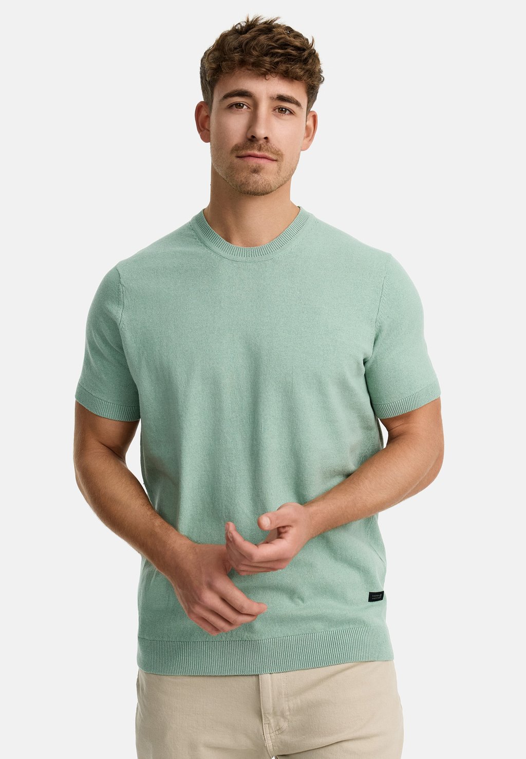 

Базовая футболка INVASKO INDICODE JEANS, светло-голубой