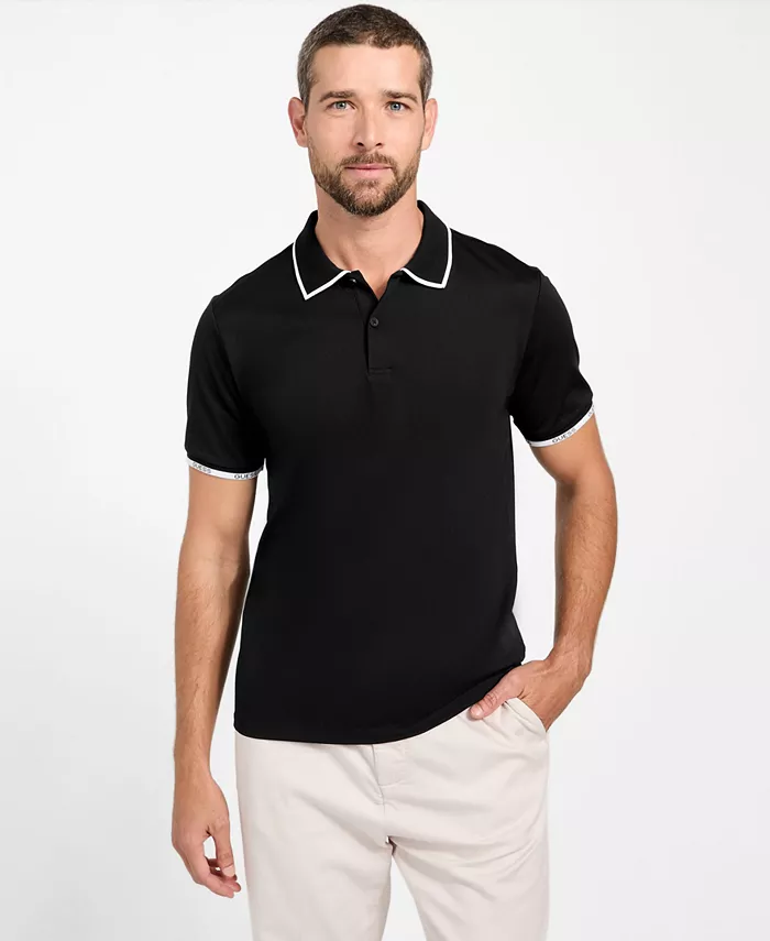 

Мужская поло с коротким рукавом Paul Pique с отделкой Guess, черный