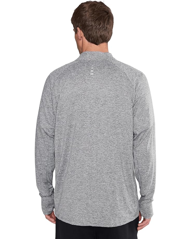 Мужская беговая футболка Nike Stride Dri-Fit 1/4-Zip, Smoke Grey/Heather/Reflective Silver — фото 4