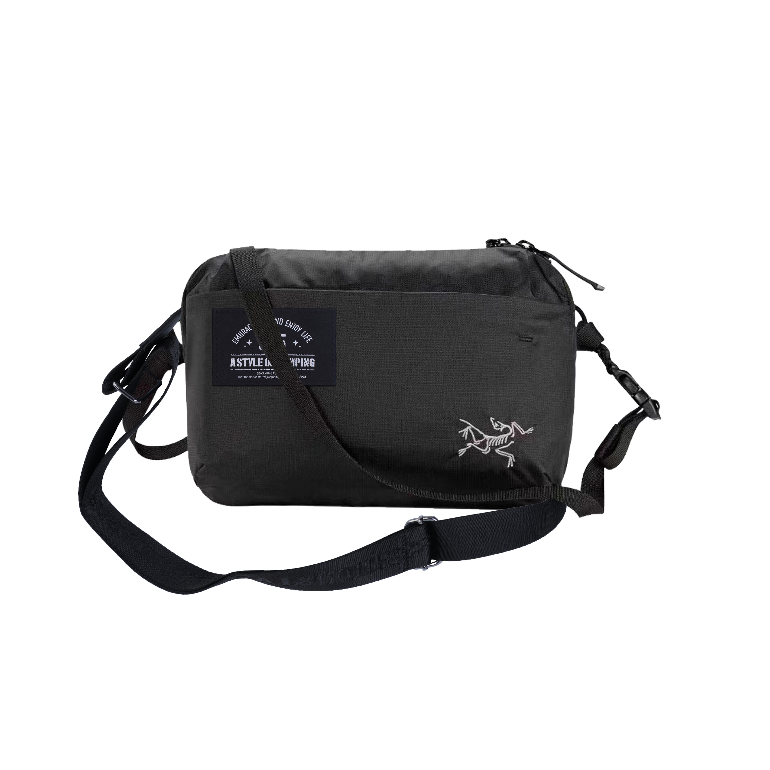

Arcteryx Нейлоновая поясная сумка унисекс черная, Dark Alley Echoes