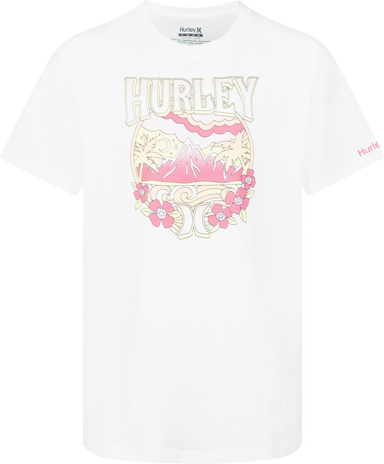 

Футболка Hurley Oversized Boxy Graphic T-Shirt, цвет Pink/Sunny Days