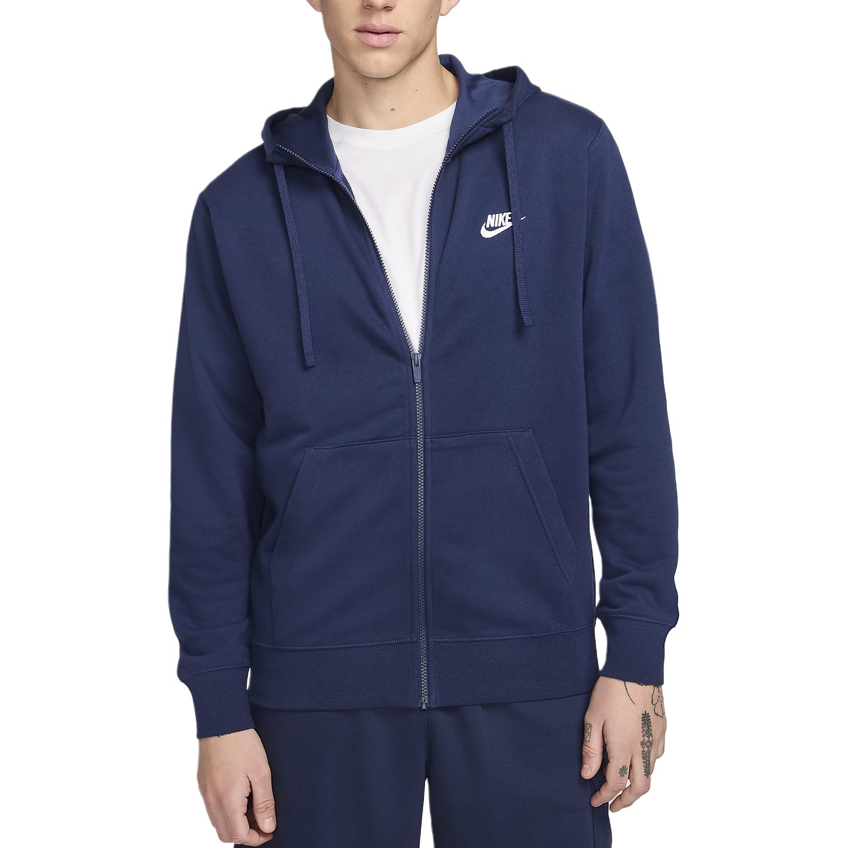 Nike Спортивная куртка клубная мужская темно-синяя, Midnight Marine Blue — фото 3