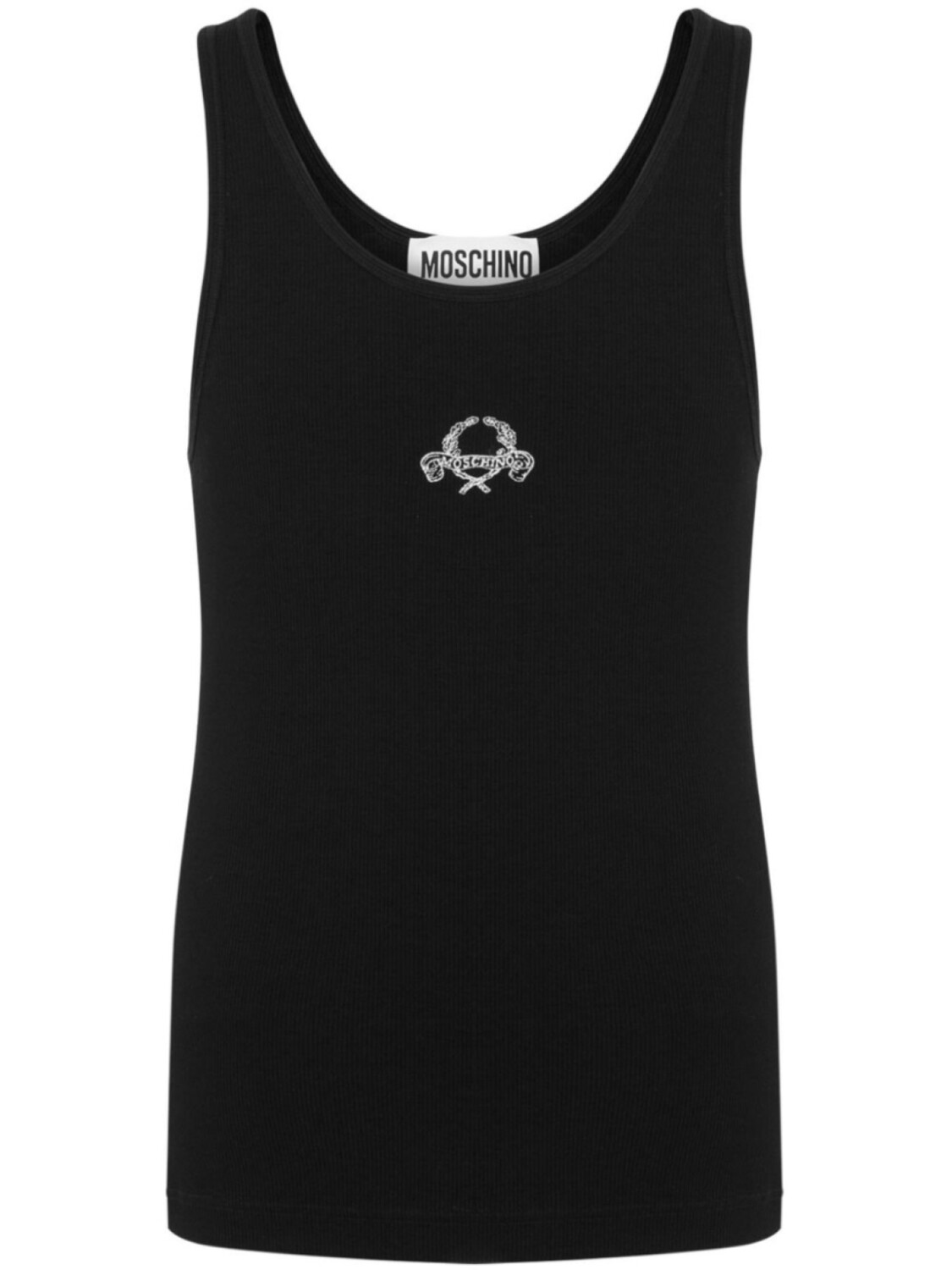 

Moschino топ с вышитым логотипом, черный