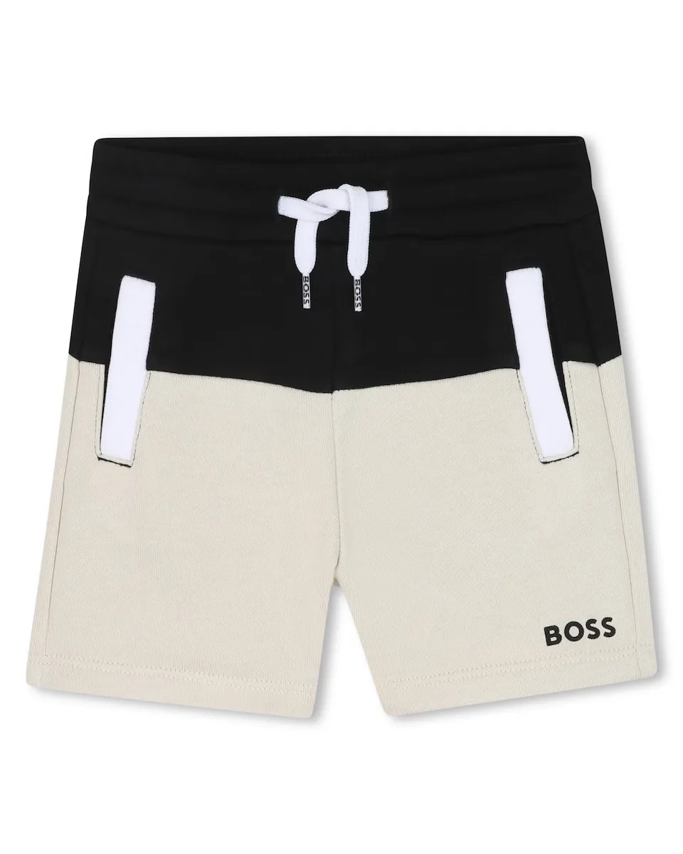 

Baby boy двухцветные шорты-бермуды со шнурком BOSS Kidswear, чёрный