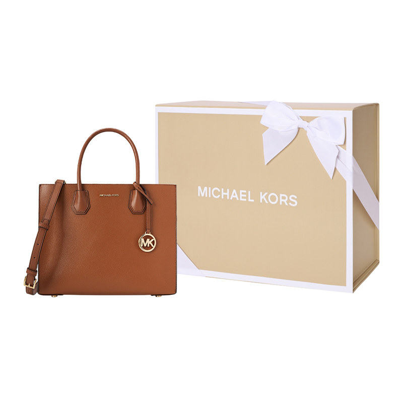 

Michael Kors Женская сумка Mercer из натуральной кожи, коричневая, на плечо, через плечо, большая