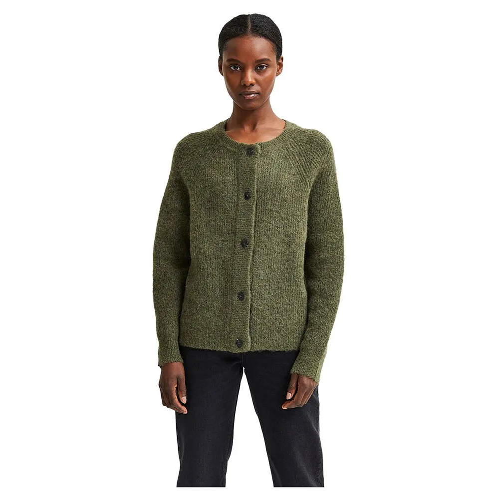 

Свитер Selected Lulu Short Cardigan, зеленый