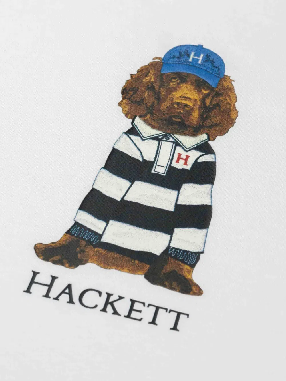 Футболка с графическим принтом Hackett Kids, белый — фото 2