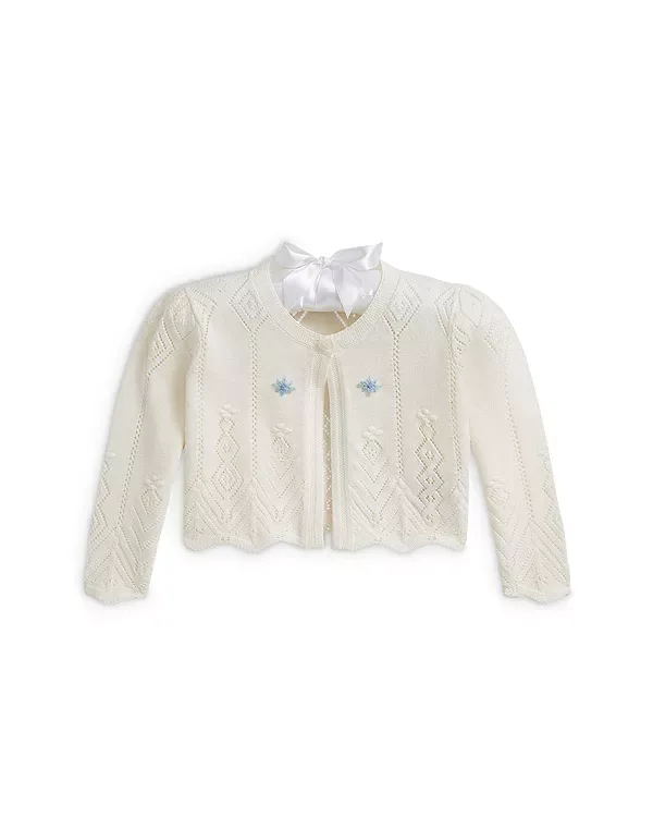Детский кардиган Polo из ажурной вязки. Ralph Lauren, Cream