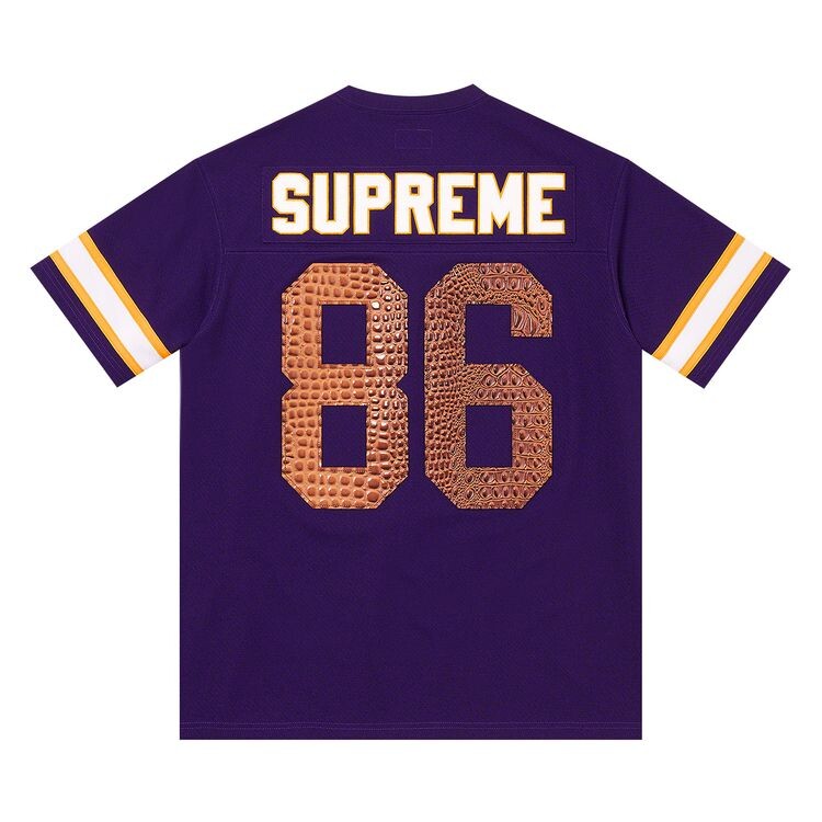 Джерси Supreme Faux Croc Football Jersey Purple, фиолетовый — фото 2