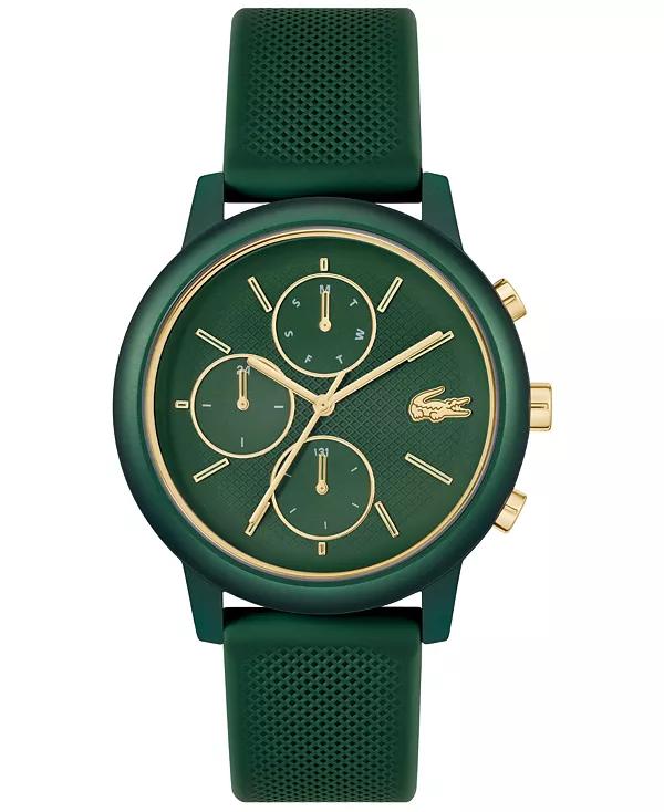 

Мужские часы L.12.12 Move с зеленым силиконовым ремешком, 42 мм Lacoste, green