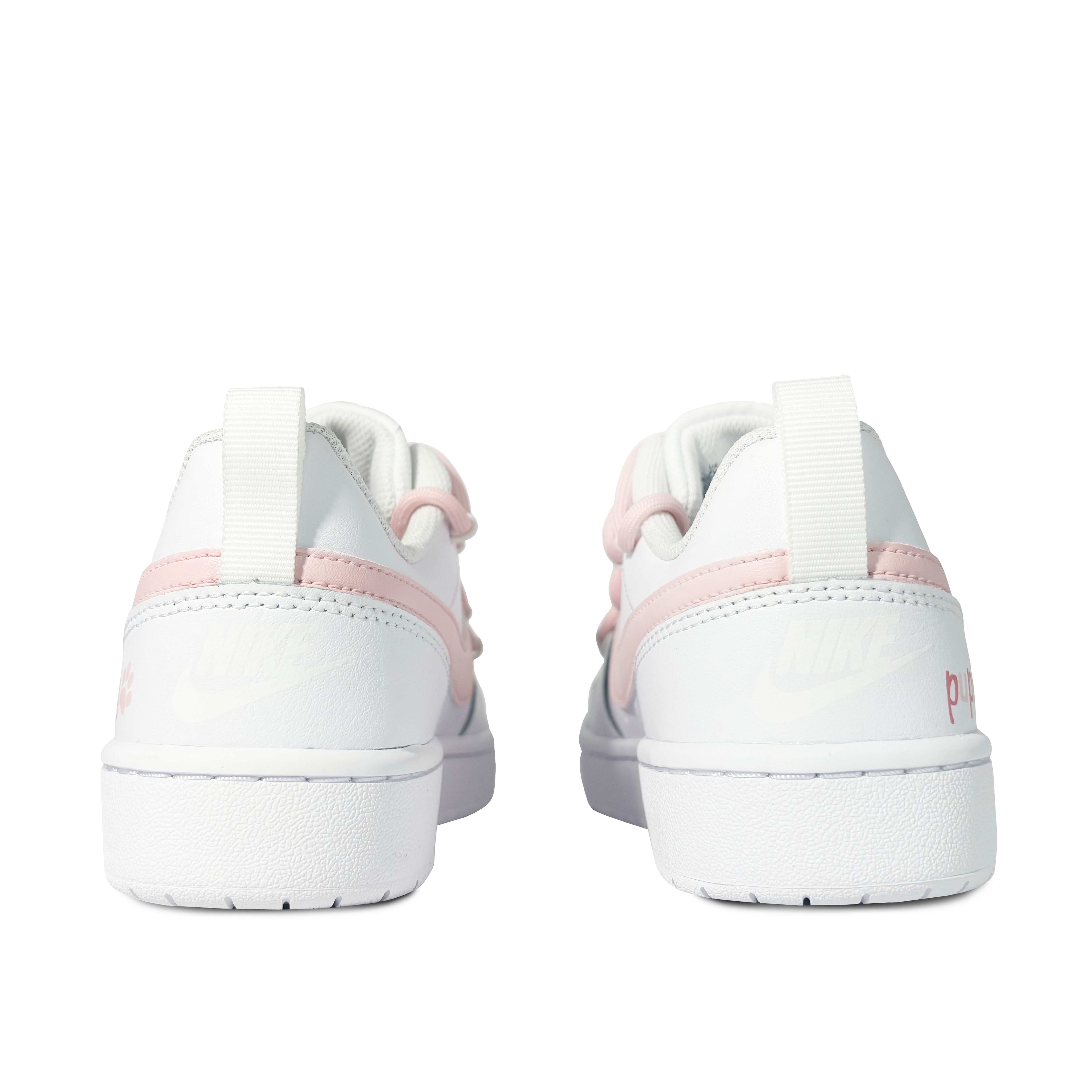 Nike Детские кроссовки для скейтбординга Court Borough Low 2 Low Top, розовые, белые, подростковые — фото 4