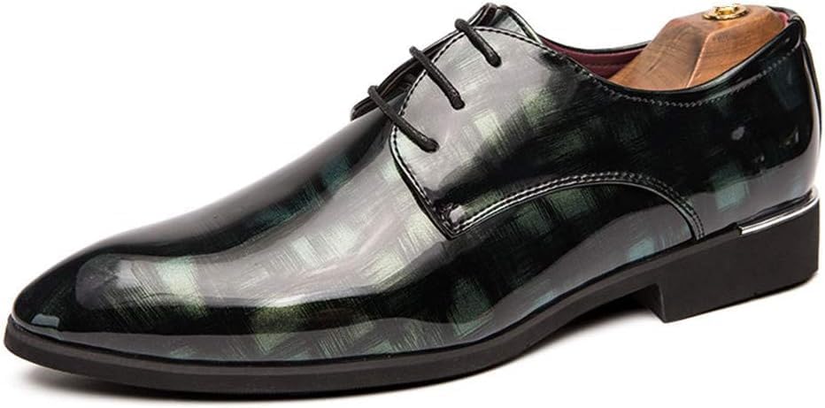 

Мужские повседневные кожаные оксфорды для работы и бизнеса, повседневная обувь для вождения, прогулок, модные лодочные туфли из лакированной кожи Asifn, зеленый