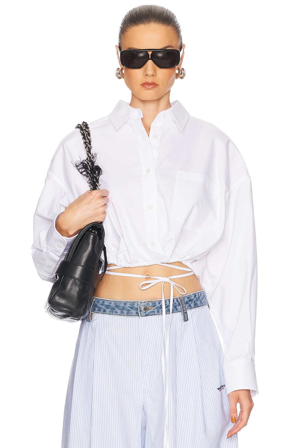 

Рубашка с запахом Alexander Wang, White