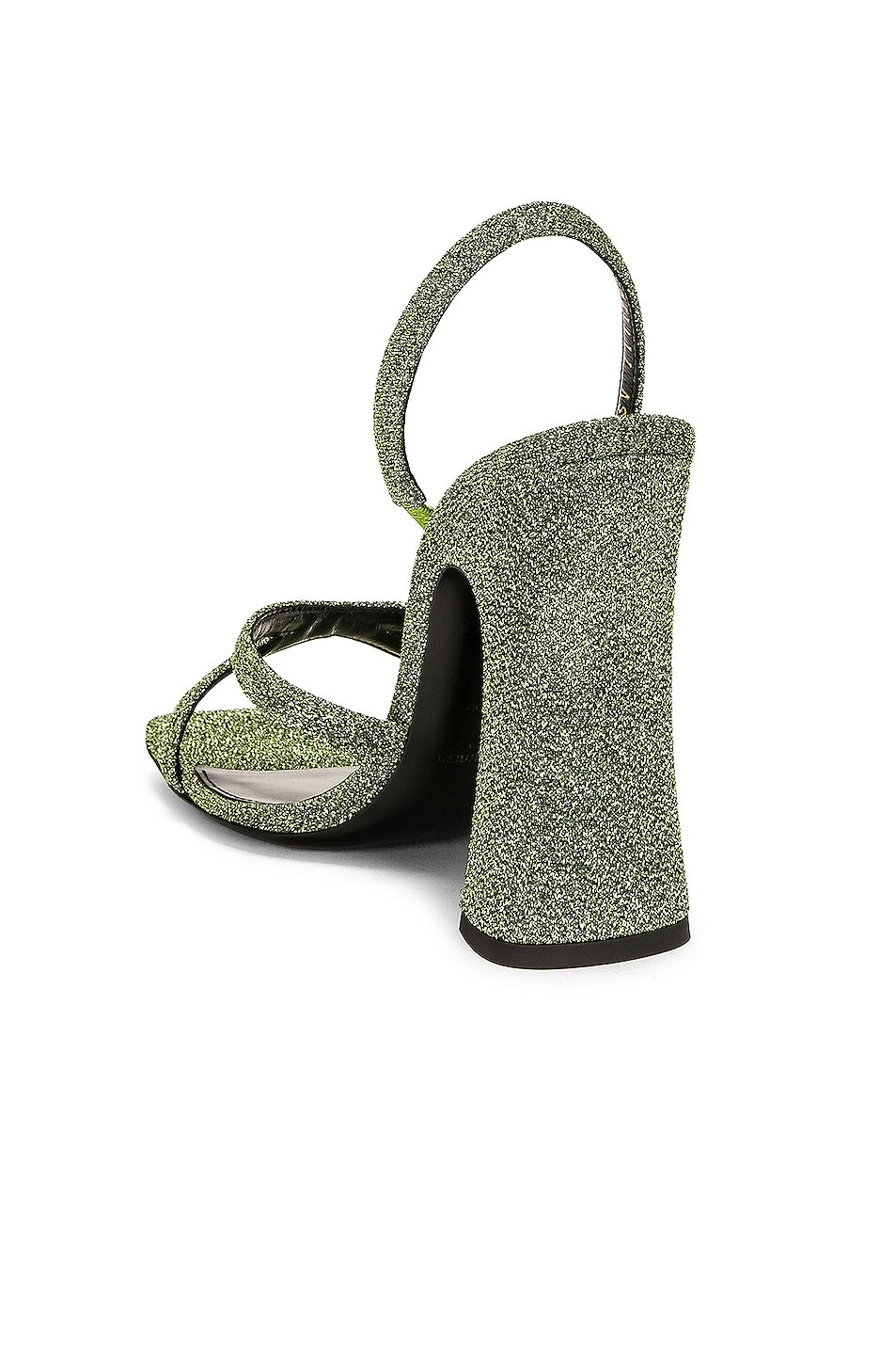 Босоножки на каблуке Arancha 110 Saint Laurent, цвет Crystal Jade Green — фото 2