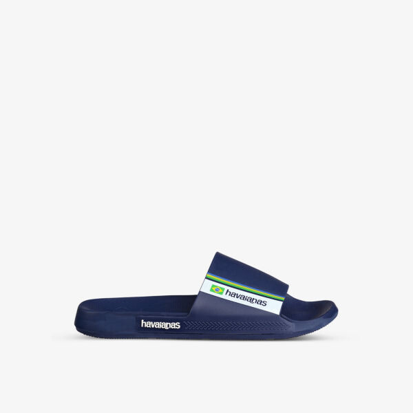 Резиновые шлепанцы с принтом флага Базилика Havaianas, синий