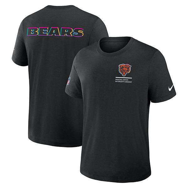 Мужская черная футболка chicago bears tall 2025 nfl crucial catch tri-blend dri-fit Nike — фото 4