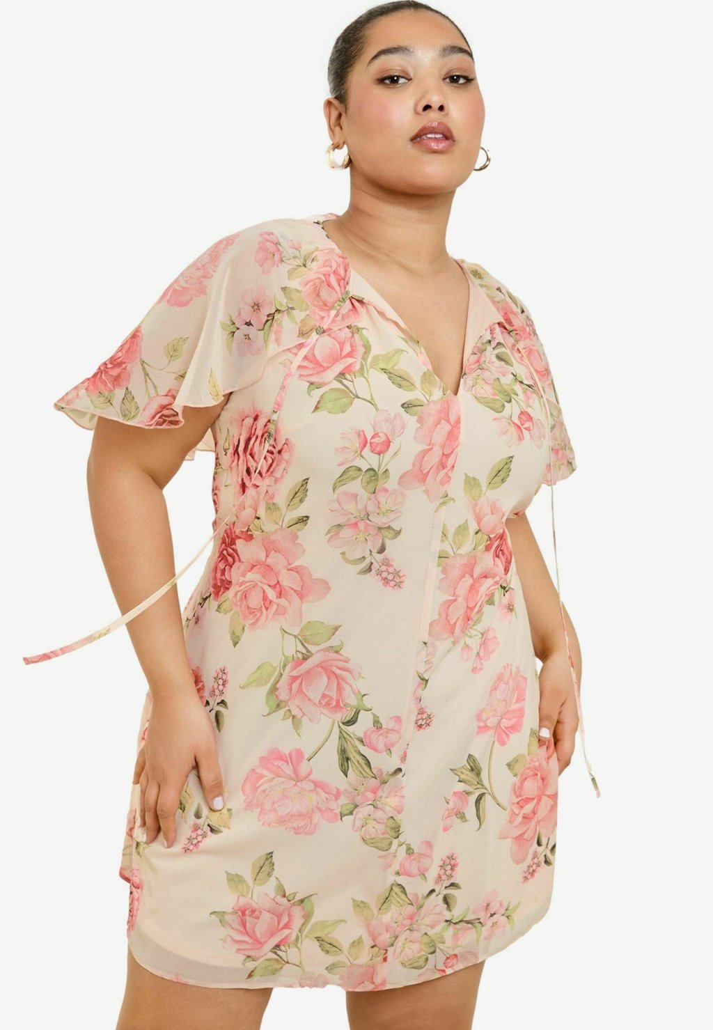 

Повседневное платье CAPE SLEEVE MINI Lipsy, розовый