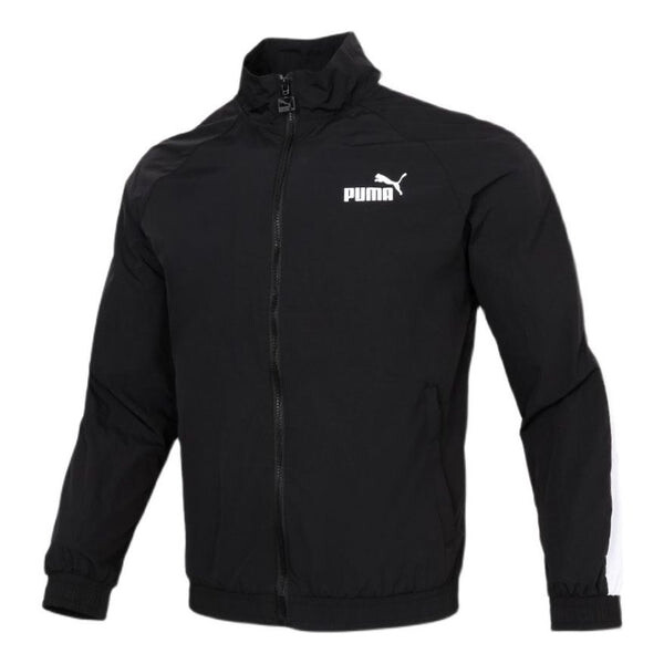 

Куртка logo sports windproof stand collar woven jacket black Puma, черный