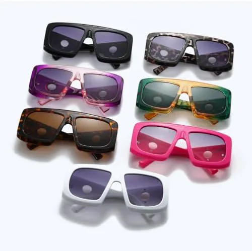 

Квадратные солнцезащитные очки 2027 для женщин и мужчин, для путешествий, с широкими дужками, солнцезащитные очки для мужчин и женщин, UV400, ретро MTZJH, Black