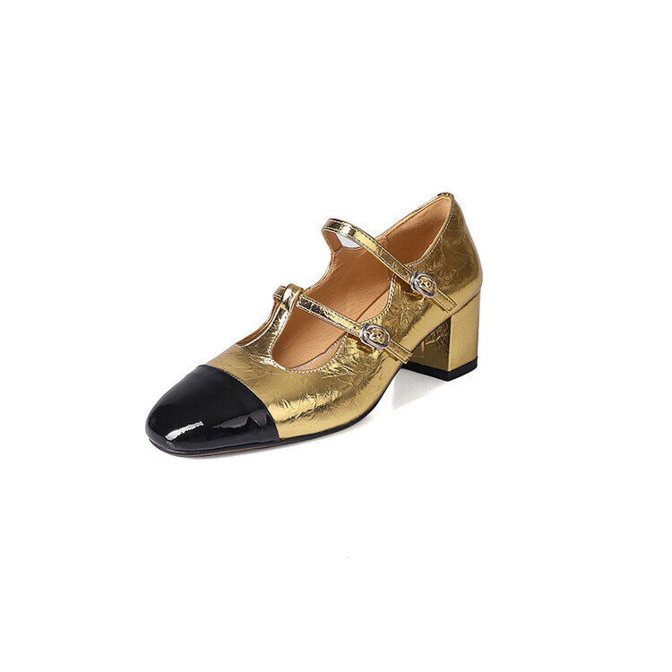 

Туфли Мэри Джейн женские Quicheshoes, золотой