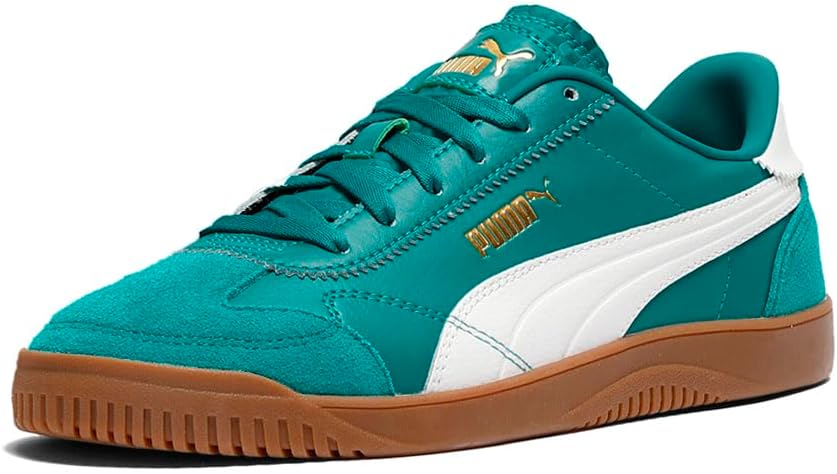 Мужские кроссовки PUMA Club 5V5 Lux с шнуровкой, повседневные - зеленые — фото 2