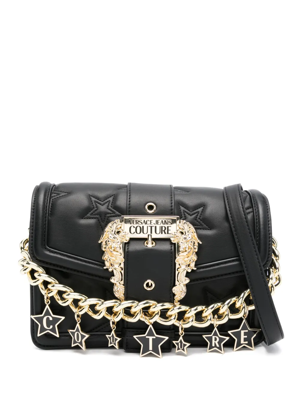 

Сумка через плечо с логотипом Versace Jeans Couture, черный