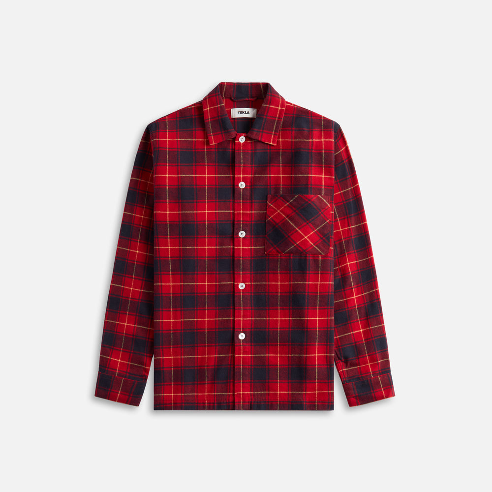 

Рубашка Tekla Plaid Long Sleeve Flannel Shirt, красный
