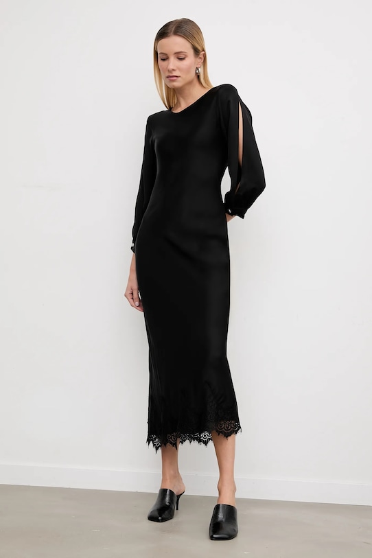 

Платье из вискозы Answear.LAB, черный