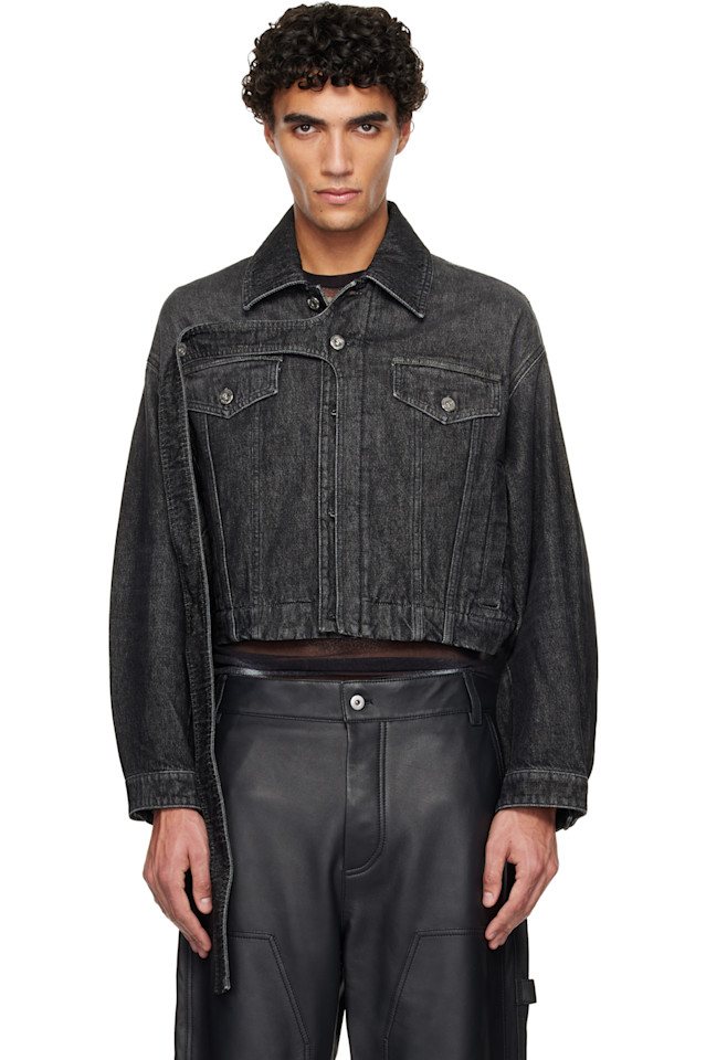 

Jean Paul Gaultier Черная джинсовая куртка оверсайз с широкими лямками