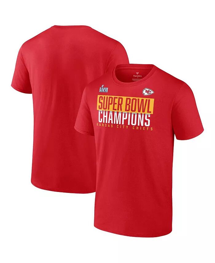 

Мужская красная футболка Kansas City Chiefs Super Bowl LVII Champions Big and Tall Foam Finger Fanatics