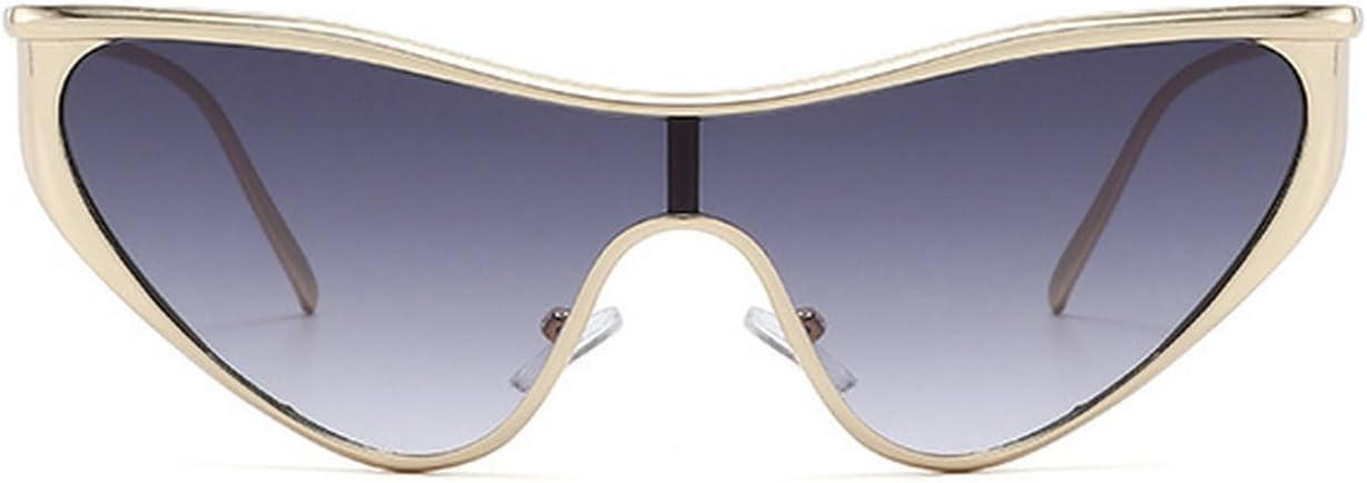 

Laureles Сексуальные солнцезащитные очки «кошачий глаз» в металлической оправе в стиле Y2K для женщин, винтажные панк-солнцезащитные очки для мужчин и женщин, ретро-очки с защитой от УФ-излучения UV400, C6