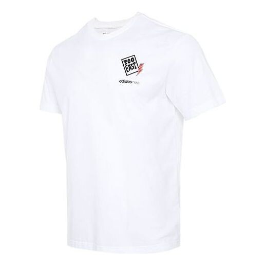 

Футболка neo logo printing sports short sleeve white Adidas, белый