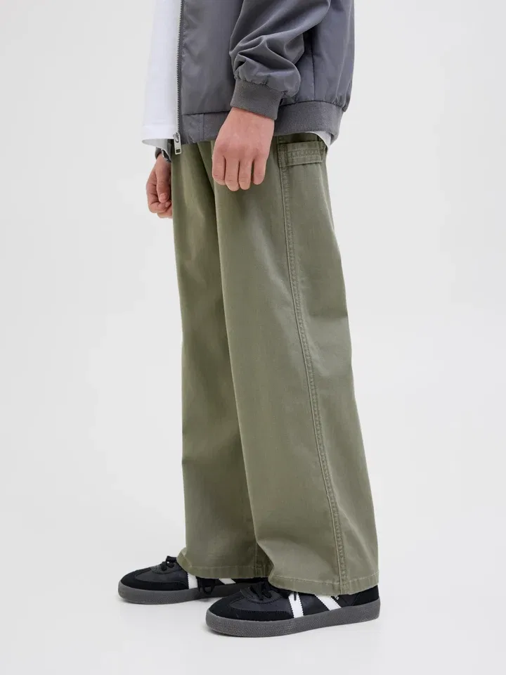 Штаны карго, хлопок и эластан, JACK & JONES Junior, хаки — фото 2