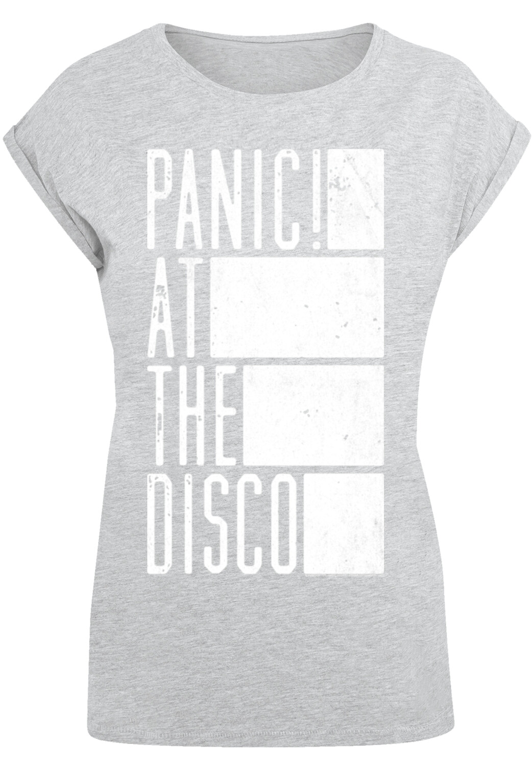 

Футболка F4NT4STIC Panic At The Disco Block Text, цвет grau meliert