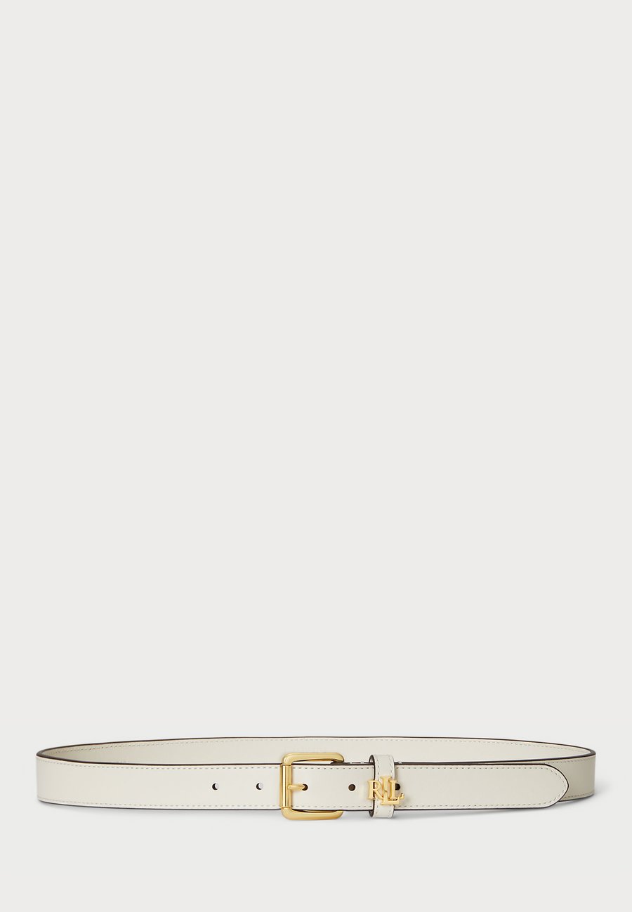 

Ремень Lauren Ralph Lauren LOGO-KEEPER LEATHER SKINNY BELT, Soft White/Off-White
