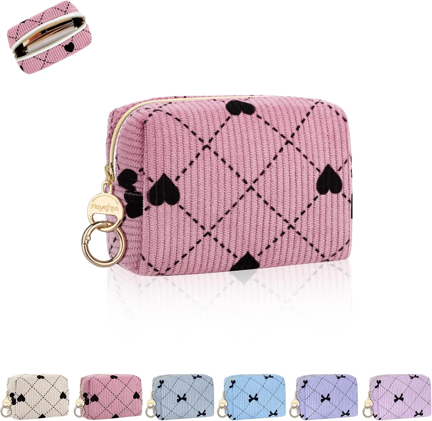 Женская мини-косметичка из вельвета Playexen, Ab-Lip-Heart-Rose
