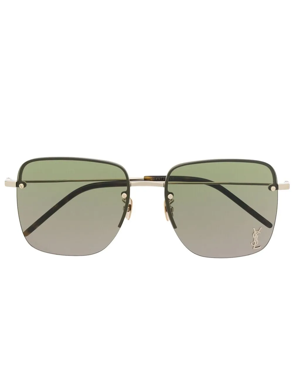 

Солнцезащитные очки в квадратной оправе Saint Laurent Eyewear, золотой