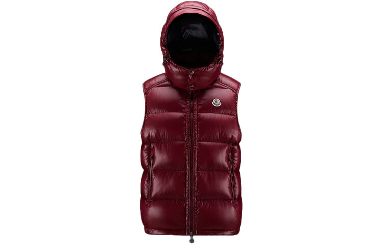 

Жилет мужской бордовый красный Moncler