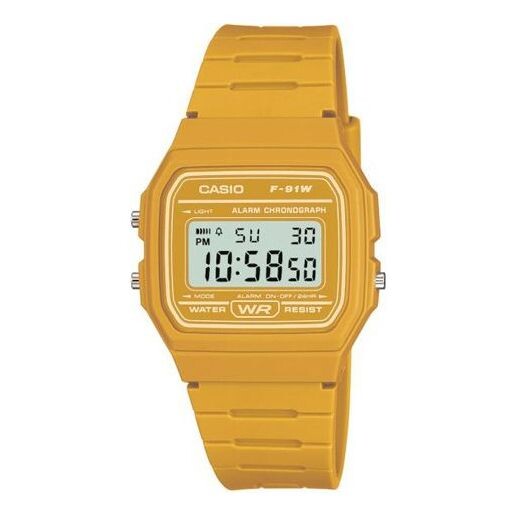 

Часы CASIO Waterproof Quartz Sports Unisex Yellow Digital, желтый