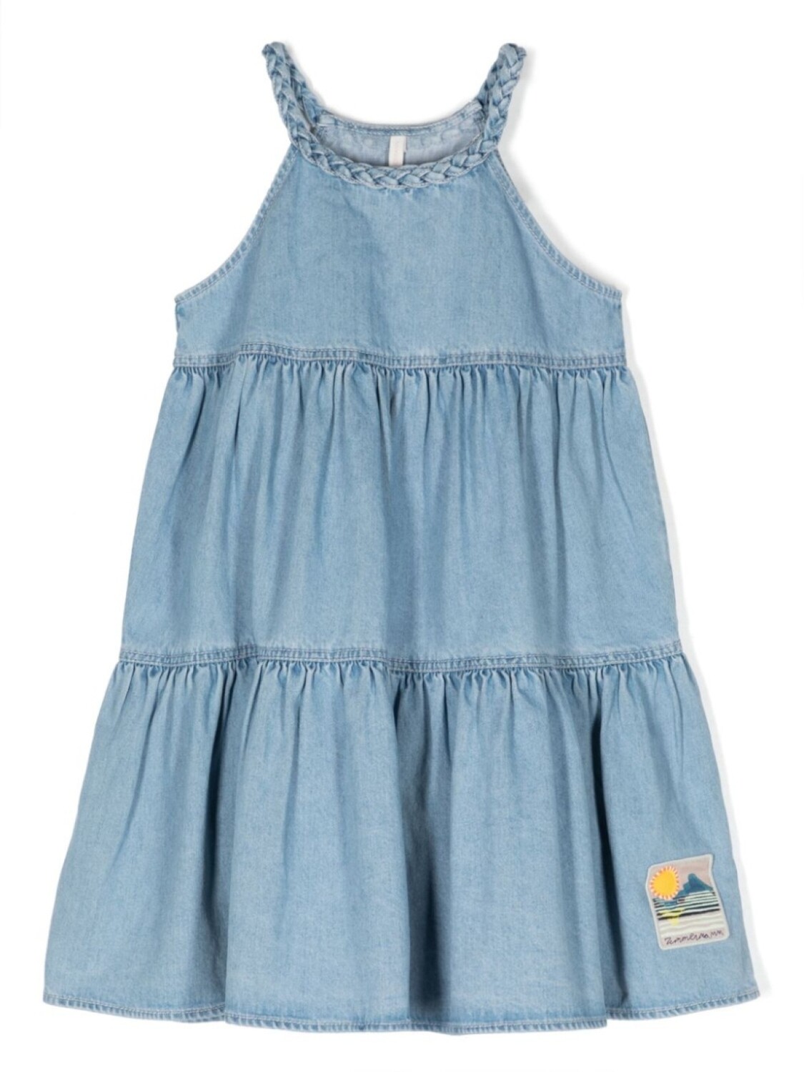

ZIMMERMANN Kids расклешенное джинсовое платье August, синий