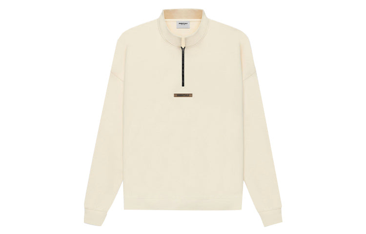 Худи Fear of God Essentials SS21 Mockneck Half Zip Buttercream — фото 3